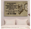 Bikergod Motorcycle Biker I Am The Storm Poster NANA125