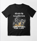Bikergod Motorcycle Dad and daughter riding partners for life T-shirt Design 2D Full Printed Sizes S - 5XL - NAPA624