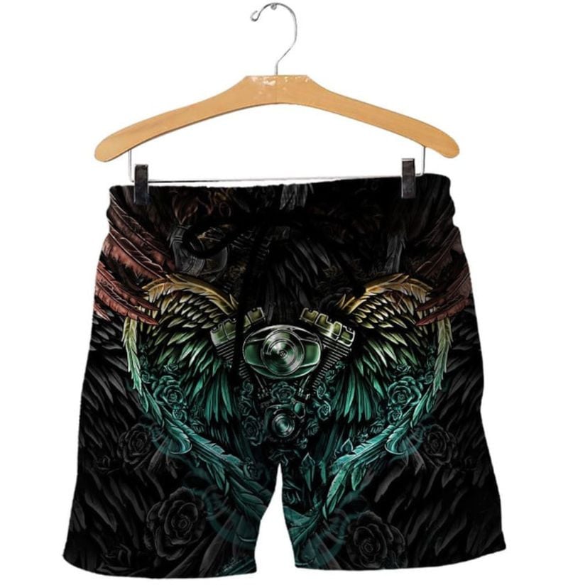 Bikergod Motorcycle Engine Beach Shorts Sizes S - 5XL NMAR187E