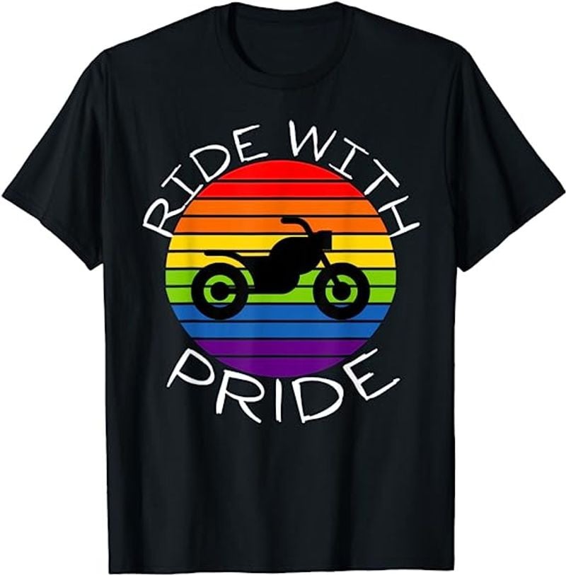 Bikergod Motorcycle Ride With Pride T-shirt Design 2D Full Printed Sizes S - 5XL - NMQE191