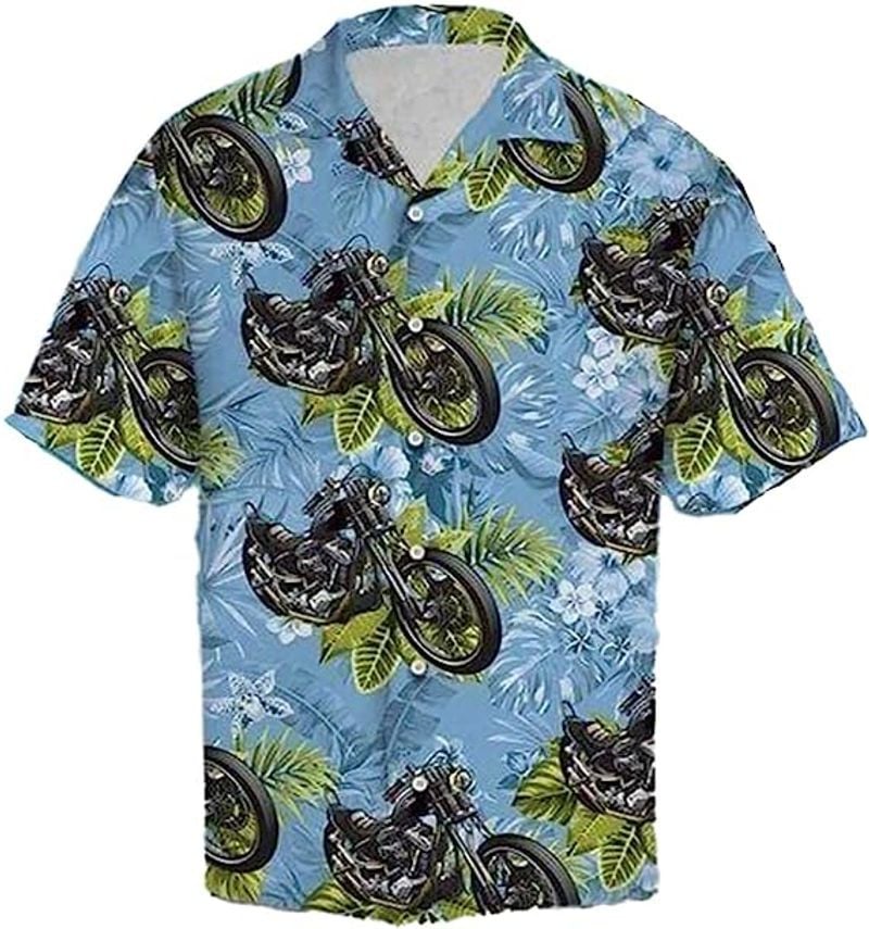 Bikergod Motorcycle COTTON Hawaii Shirt Design 3D Full Printed Sizes S - 5XL NAOA225
