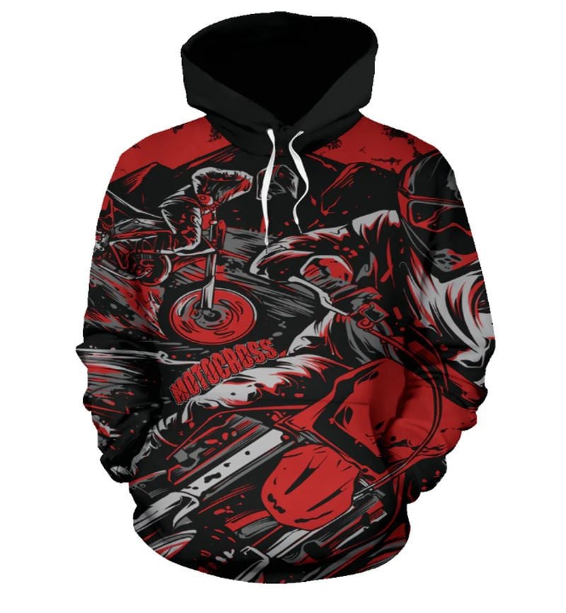 Bikergod Motorcycle Motocross  Hoodie Design 3D Full Printed Sizes S - 5XL - NAOA209