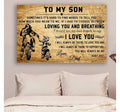 Bikergod Motorcycle Dad To Son I Love You Poster NANA123