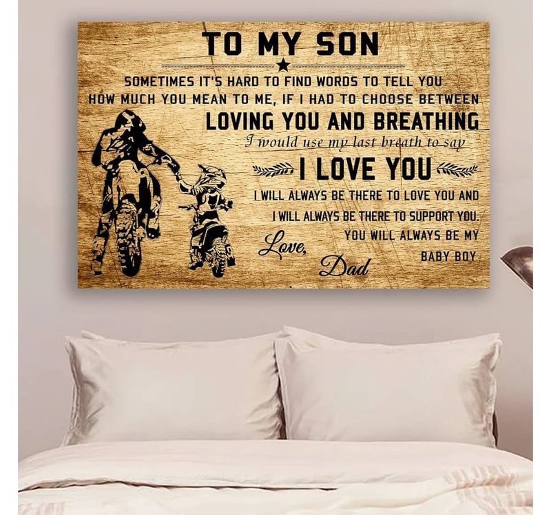 Bikergod Motorcycle Dad To Son I Love You Poster NANA123