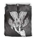 Bikergod Motorcycle Machine Bedding Set Cover Design 3D - NAOA362