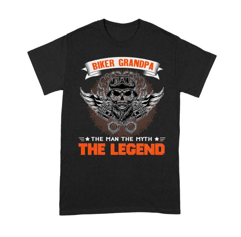 Bikergod Motorcycle Biker Grandpa The Man The Myth The Legend T-shirt Design 2D Full Printed Sizes S - 5XL - NAOA170