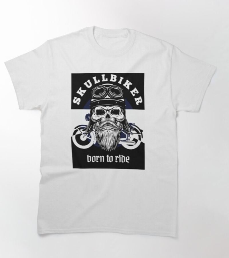 Bikergod Motorcycle Skull Biker T-shirt Design 2D Full Printed Sizes S - 5XL - NAHA418