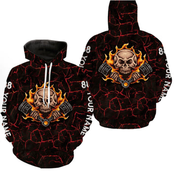 Bikergod Motorcycle Custom Name And Number  Hoodie Design 3D Full Printed Sizes S - 5XL - NMQE100B