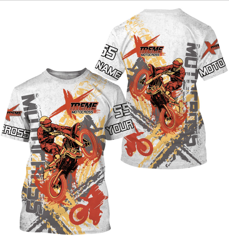 Bikergod Motorcycle Xtreme Motocross Custom Name And Number  T-shirt Design 3D Full Printed Sizes S - 5XL - NMQE99A