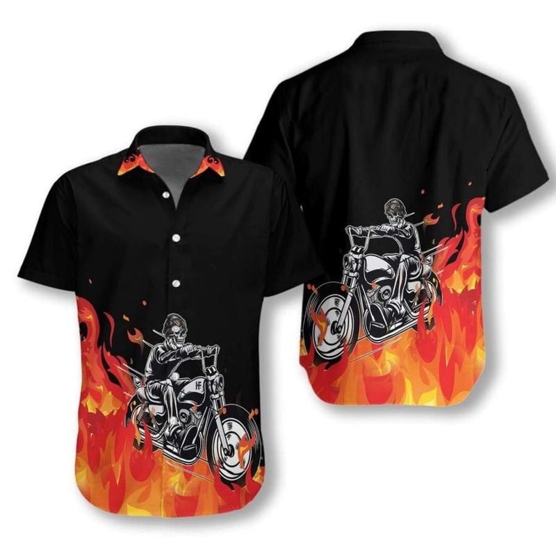 Bikergod Motorcycle Skull Rider Button Shirt Design 3D Full Printed Sizes S - 5XL NMAP08