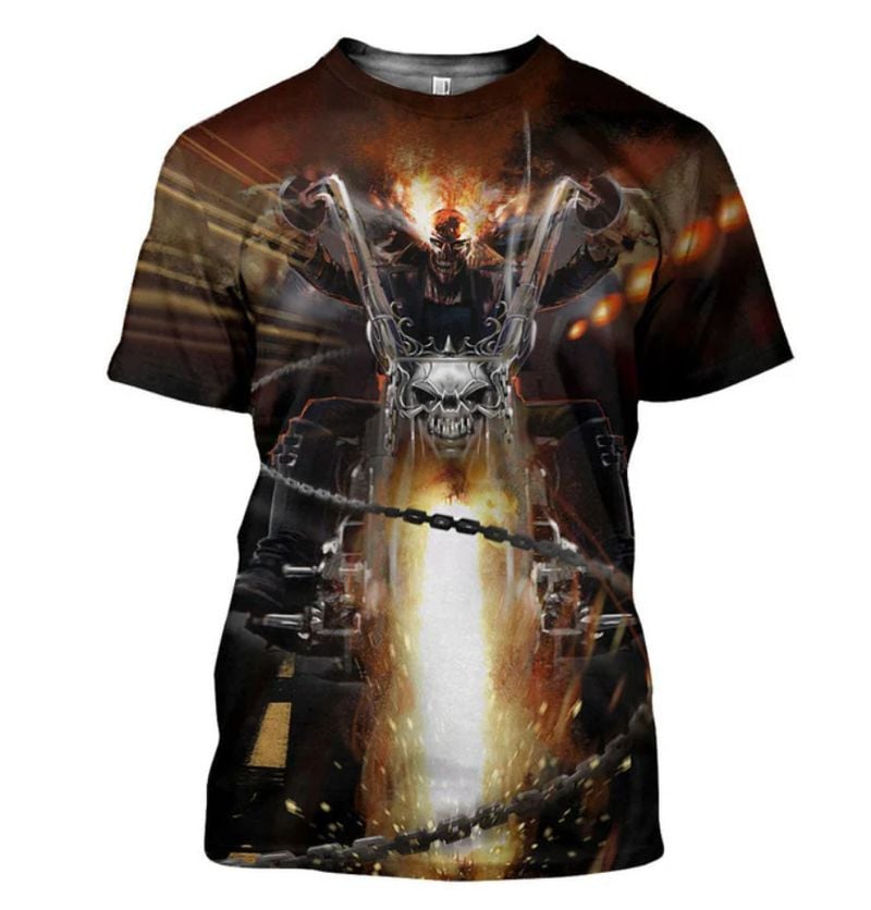 Bikergod Motorcycle  T-shirt Design 3D Full Printed Sizes S - 5XL - NMAR261A