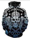 Bikergod Motorcycle Raiders Skull  Hoodie Design 3D Full Printed Sizes S - 5XL - NAJA457