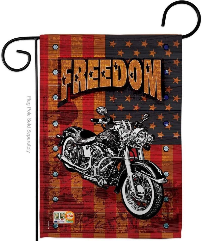 Bikergod Motorcycle Freedom 4th july independence day Garden Flag TLYA265