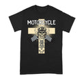 Bikergod Motorcycle Christian Cross Skull Biker T-shirt Design 2D Full Printed Sizes S - 5XL - NAOA174