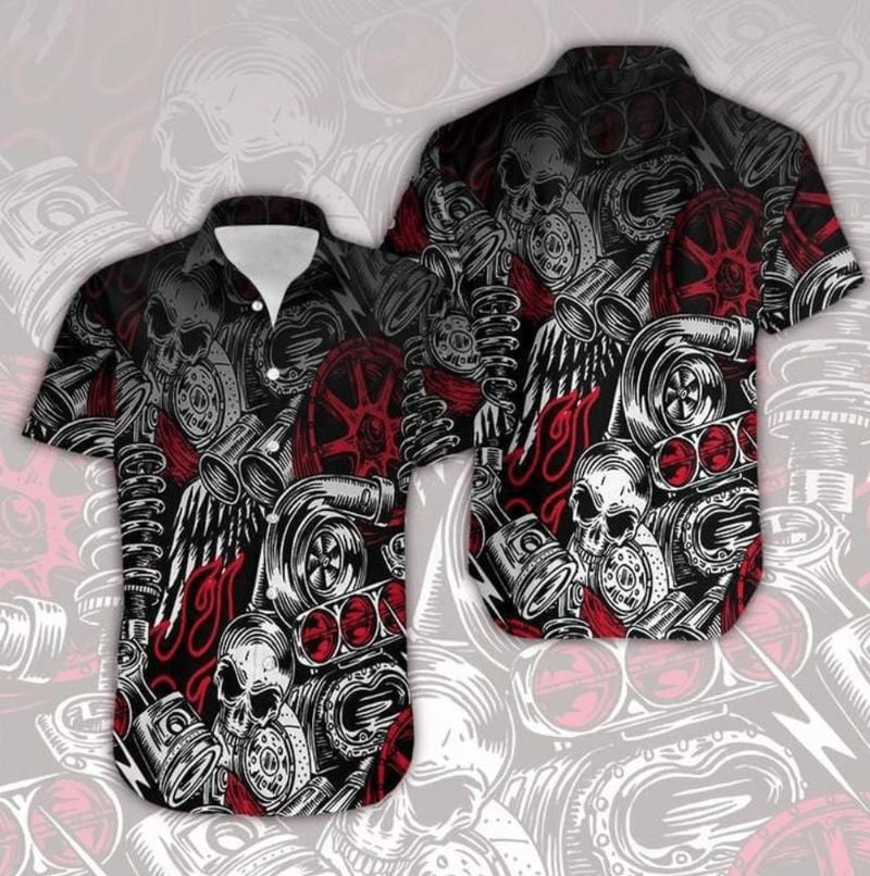 Bikergod Motorcycles Skull Art Button Shirt Design 3D Full Printed Sizes S - 5XL NMAR271