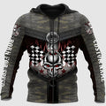 Bikergod Motorcycle Custom Name  Zip Hoodie Design 3D Full Printed Sizes S - 5XL - NAOA377G