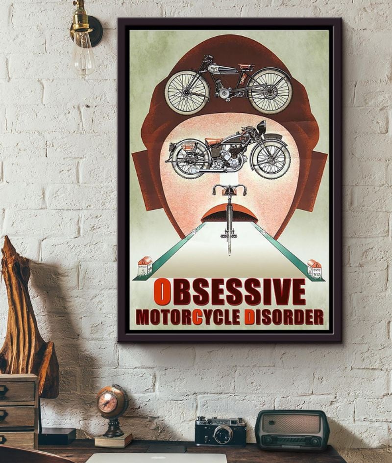 Bikergod Motorcycle OBSESSIVE MOTORCYCLE DISORDER Poster NANA268