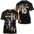 Bikergod Motorcycle Motocross USA Flag Custom Name And Number  T-shirt Design 3D Full Printed Sizes S - 5XL - NMQE86