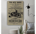 Bikergod Motorcycle Papa To Son Never Forget Your Way Back Home Poster NANA145