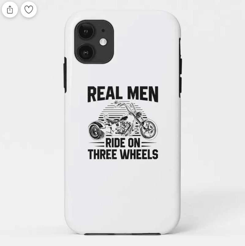 Bikergod Motorcycle Biker Real Men Ride On Three Wheels Phone Case Cover NMPC013