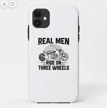 Bikergod Motorcycle Biker Real Men Ride On Three Wheels Phone Case Cover NMPC013