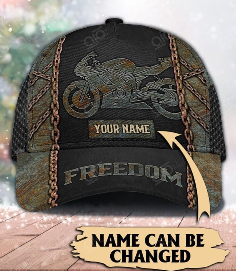Bikergod Motorcycle Freedom Custom Name Classic Cap NMAR174