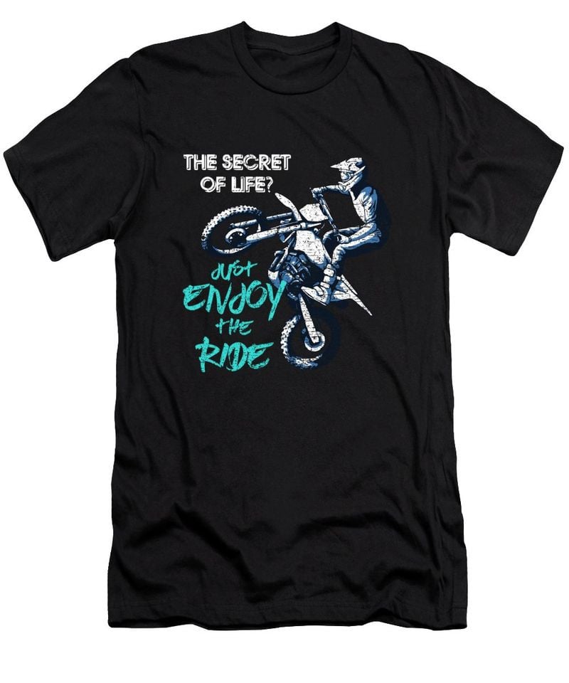 Bikergod Motorcycle Just Enjoy The Ride Motocross T-shirt Design 2D Full Printed Sizes S - 5XL - NAXA157