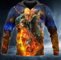 Bikergod Motorcycle Ghost Rider Fire Skull  Zip Hoodie Design 3D Full Printed Sizes S - 5XL - NAJA449H