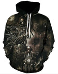 Bikergod Motorcycle Raiders Skull  Hoodie Design 3D Full Printed Sizes S - 5XL - NAJA458
