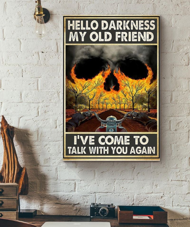 Bikergod Motorcycle I'VE COME TO TALK WITH YOU AGAIN Poster NANA262