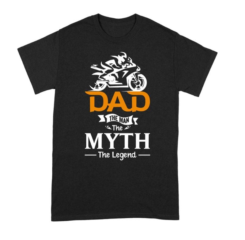 Bikergod Motorcycle Dad The Man The Myth The Legend T-shirt Design 2D Full Printed Sizes S - 5XL - NAOA166
