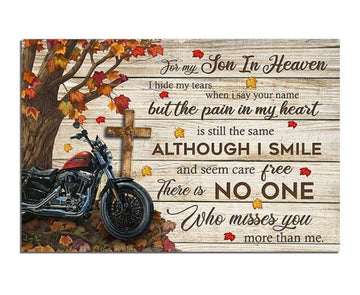 Bikergod Motorcycle FOR MY SON IN HEAVEN Poster NANA263