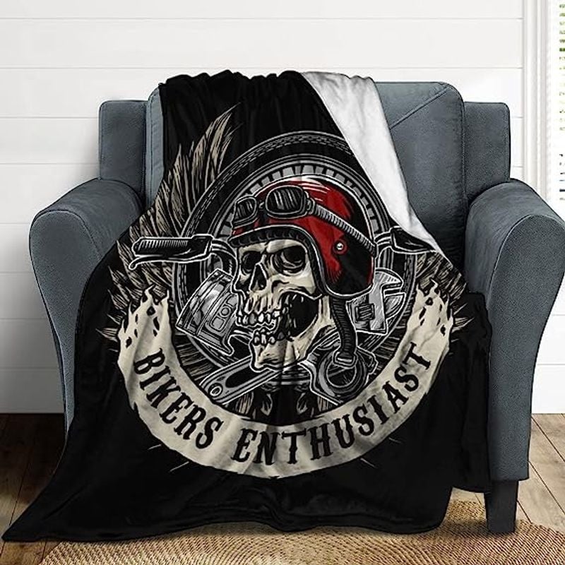 Bikergod Motorcycle Biker Enthusiast Blanket NAOA343