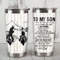 Bikergod Motorcycle Gift For Biker Son From Dad Never Feel That You Are Alone Stainless Steel 20 Oz Tumbler- NAIA285