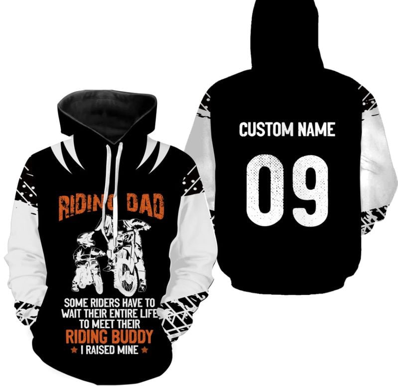 Bikergod Motorcycle Riding Dad Custom Name And Number  Hoodie Design 3D Full Printed Sizes S - 5XL - NMQE112B