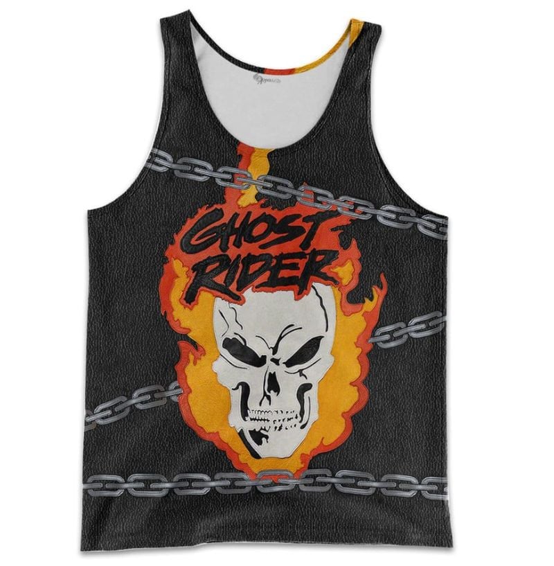 Bikergod Motorcycle Ghost Rider Tank Top Design 3D Full Printed Sizes S - 5XL - NAJA454S