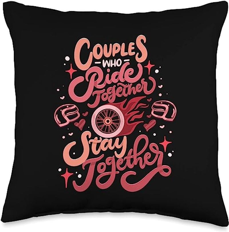 Bikergod Motorcycles Biker Couple Who Ride Together Stay Together Pillow Case Design 3D Full Printed NAOA330