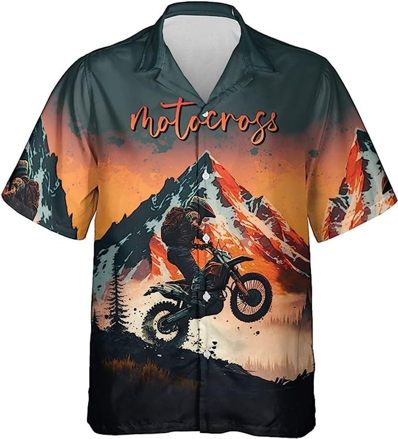 Bikergod Motorcycle Motocross COTTON Hawaii Shirt Design 3D Full Printed Sizes S - 5XL NAOA229