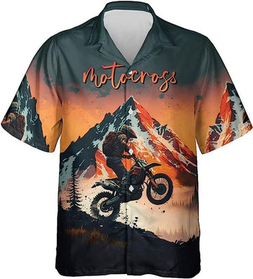 Bikergod Motorcycle Motocross COTTON Hawaii Shirt Design 3D Full Printed Sizes S - 5XL NAOA229