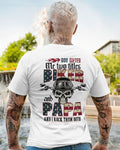 Bikergod Motorcycle God Gifted Me Two Titles Biker And Papa T-shirt, Crew-neck Sweatshirt, Hoodie, Tank Top, V-neck T-shirt Design 2D Full Printed Sizes S - 5XL - NAJA429