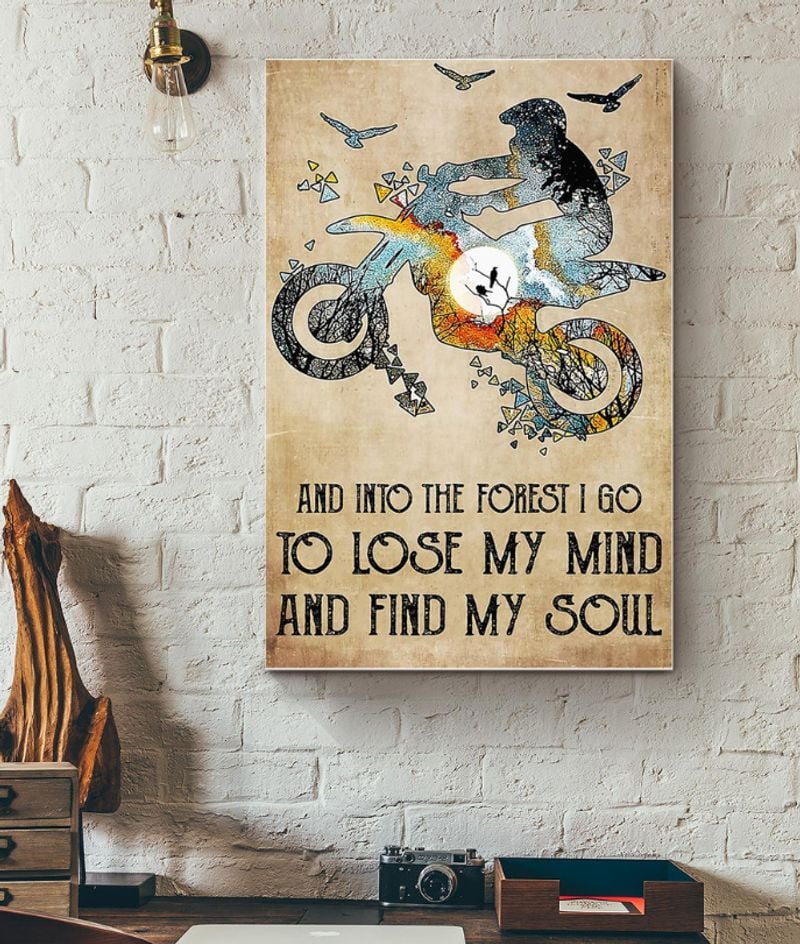 Bikergod Motorcycle INTO THE FOREST I GO TO FIND MY SOUL Vintage Poster NANA260