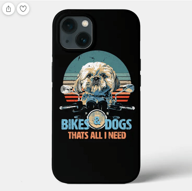 Bikergod Motorcycle Biker Bikes&Dogs Thats All I Need Phone Case Cover NMPC008
