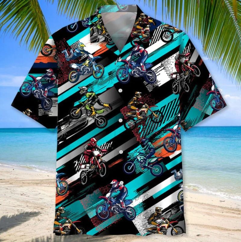 Bikergod Motorcycle Motocross Hawaii Shirt Design 3D Full Printed Sizes S - 5XL NASA451