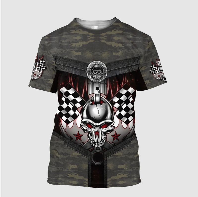 Bikergod Motorcycle  T-shirt Design 3D Full Printed Sizes S - 5XL - NAOA377D