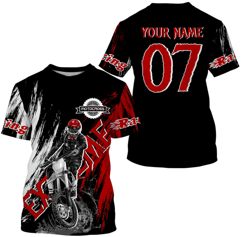 Bikergod Motorcycle Extreme Racing Custom Name And Number  T-shirt Design 3D Full Printed Sizes S - 5XL - NMQE56