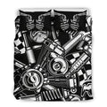 Bikergod Motorcycle Machine Bedding Set Cover Design 3D - NAOA363