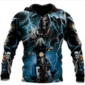 Bikergod Motorcycle Skull Biker  Hoodie Design 3D Full Printed Sizes S - 5XL - NAJA446K