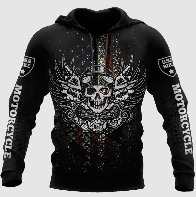 Bikergod Motorcycle  Hoodie Design 3D Full Printed Sizes S - 5XL - NAOA373G