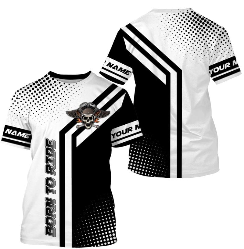 Bikergod Motorcycle Born To Ride Custom Name  T-shirt Design 3D Full Printed Sizes S - 5XL - NMQE102