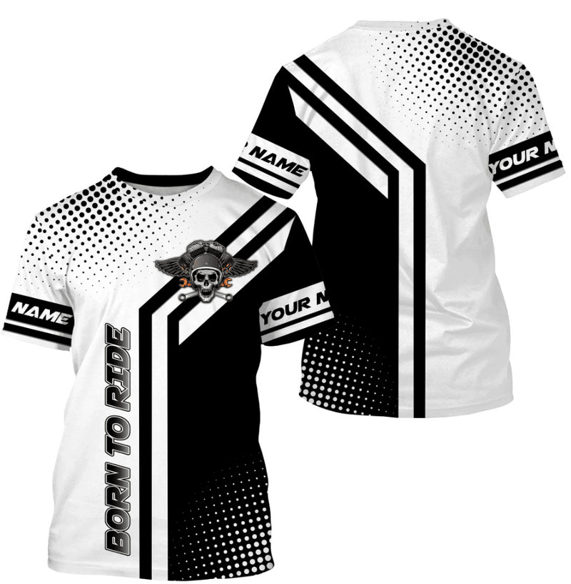 Bikergod Motorcycle Born To Ride Custom Name  T-shirt Design 3D Full Printed Sizes S - 5XL - NMQE102